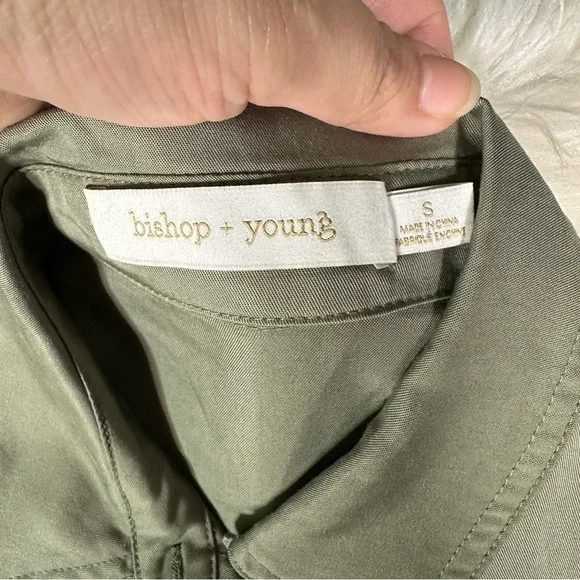 NWOT Anthropologie Bishop + Young  Green Belted wide‎ leg Jumpsuit - Picture 13 of 13